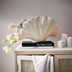 Einrichtungsgeschäft -Einrichtungsgeschäft butlers deko objekt blatt hohe 21cm ginkgo in creme 1