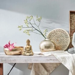 Einrichtungsgeschäft -Einrichtungsgeschäft butlers deko schale mit lochrand o27cm bali in gold 1