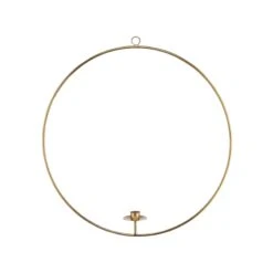 Hängedeko-Ring Für Stabkerze Ø50cm LUNA In Gold