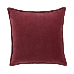 Kissen L 45 X B 45cm COTTON VELVET In Bordeaux