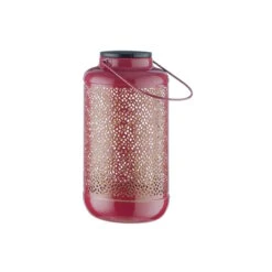 Solar-Laterne H 24cm SOLANA In Lila-Gold